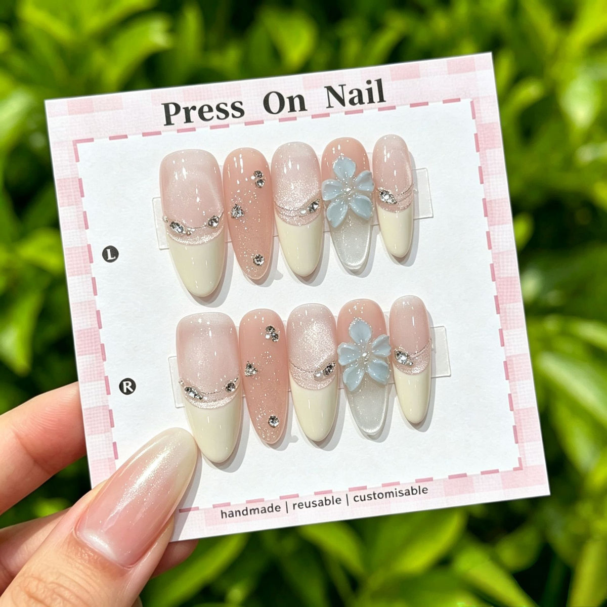 Anpassbare Ombre Press-On Nägel