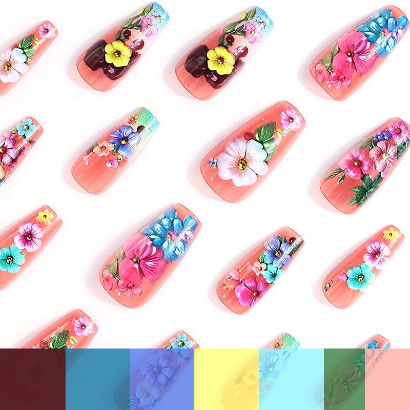 Florale 3D Nagelkunst Set Brehn