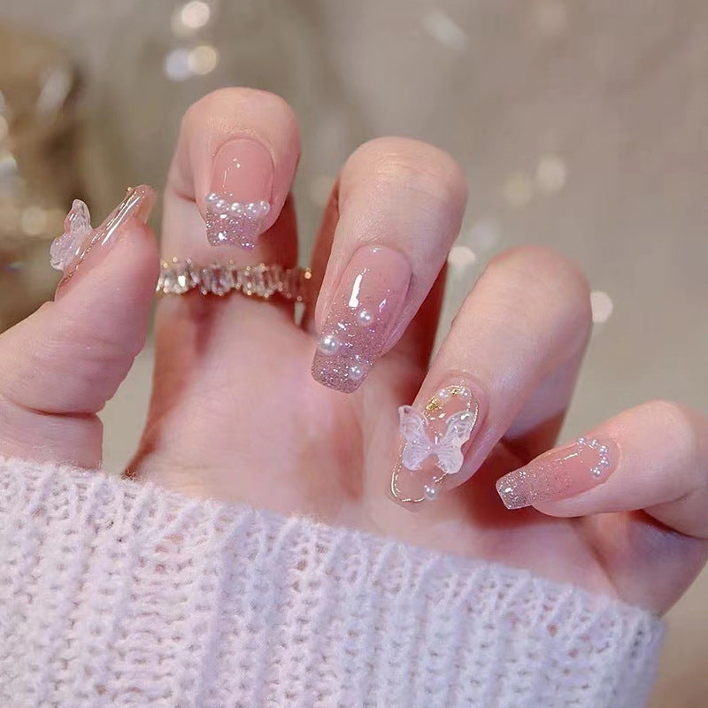 Künstliche Fingernägel mit Herz-Design Brehn