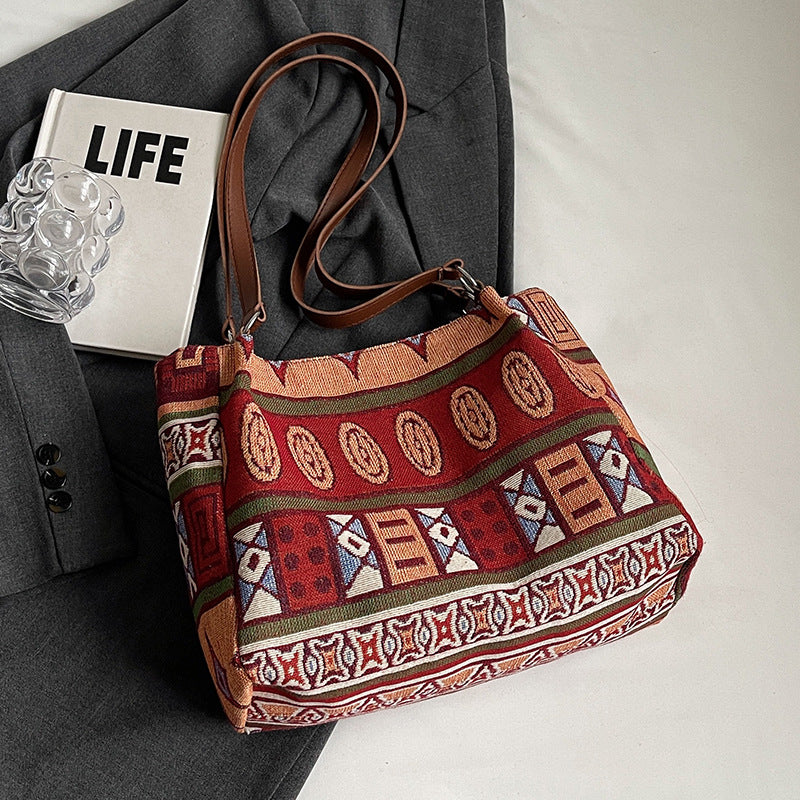 Bohemian-Stil Geflochtene Handtasche