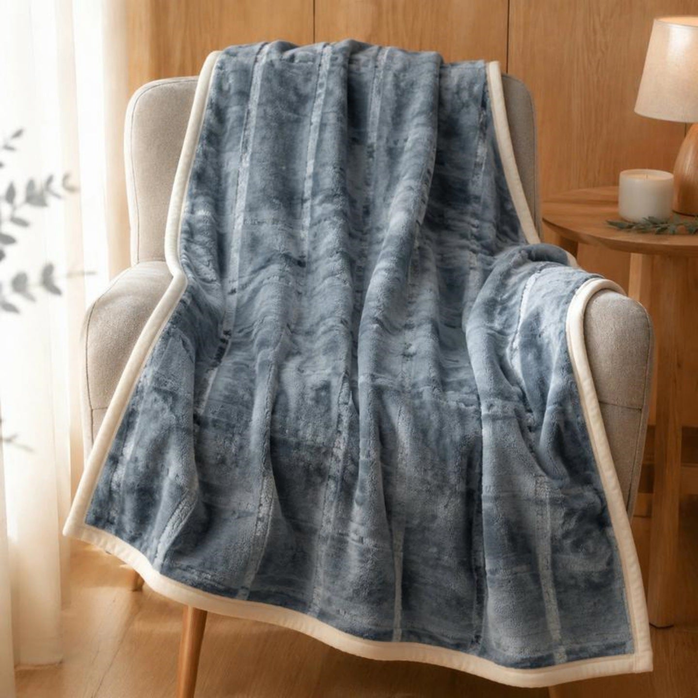 Texturiertes Wende-Fleece-Wurfdecke Brehn