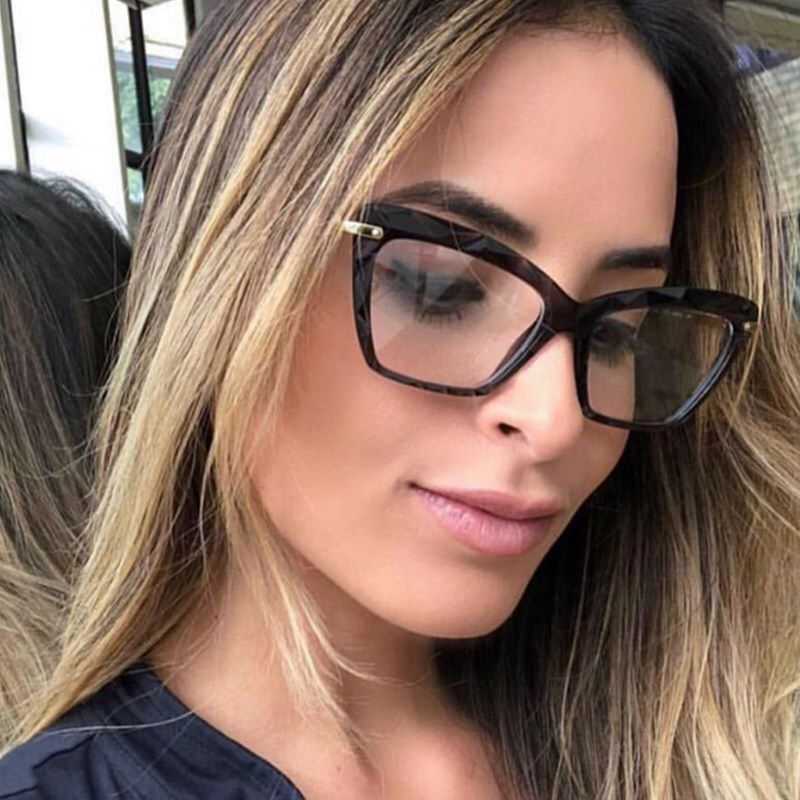 Damen modische große Brille mit elegantem Metallrahmen Brehn