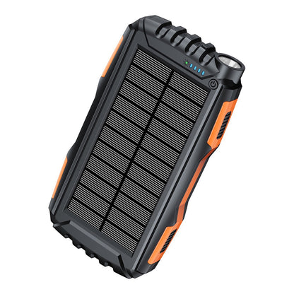 Robuste Solar-Powerbank mit Led-Taschenlampe Brehn