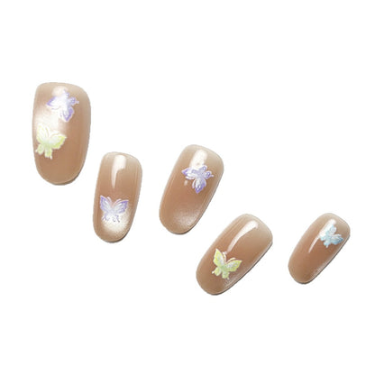 Künstlerisches Press-On Nagelset Brehn
