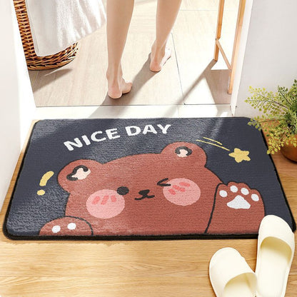Süßer Hase-Themen Plüsch Badezimmer Teppich
