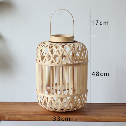 Stilvolle Rattan Laterne Brehn