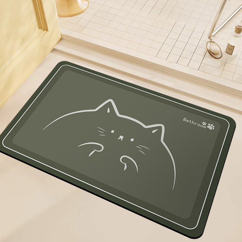 Niedlicher katzenmotivierter Badezimmermatte