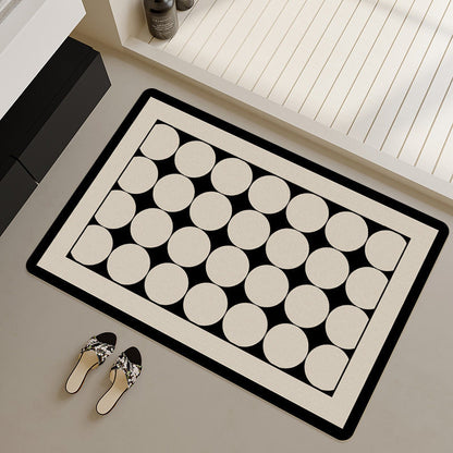 Stilvoller geometrisch gemusterter Badezimmerläufer Brehn