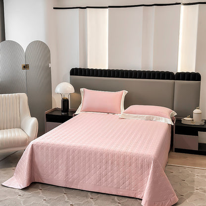 Luxuriöses gebürstetes Mikrofaser Hotel-Feeling Bettbezug Set mit Kontrastkante und Umschlagschluss
