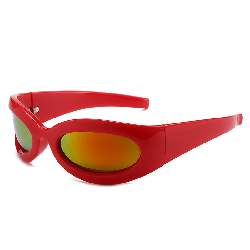 Damen trendige Sportsonnenbrille mit aerodynamischem Design Brehn