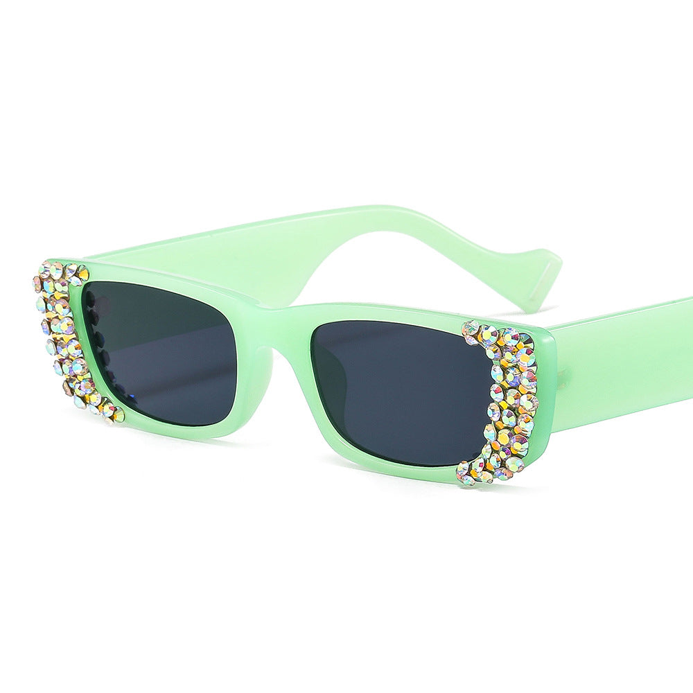 Damen extravagante Schmuckstein-Sonnenbrille Brehn