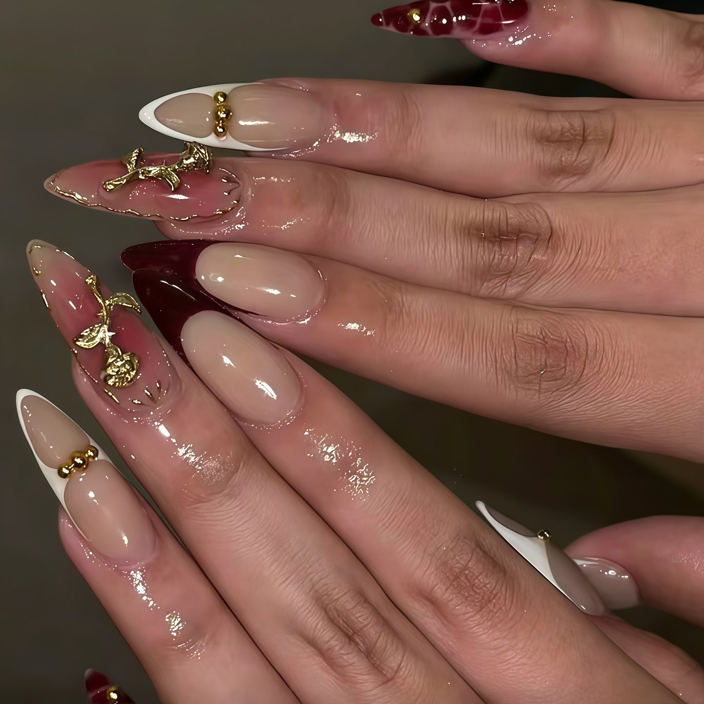 Elegante dekorative Press-On-Nagelverlängerungen Brehn