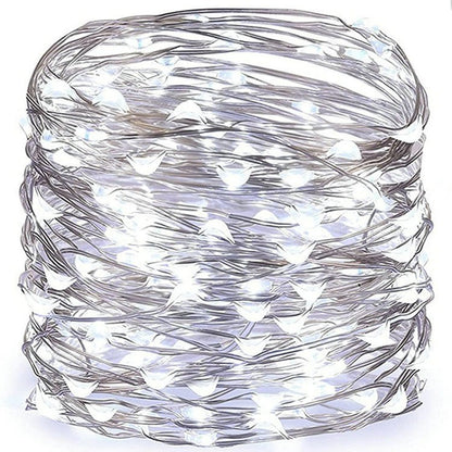 LED Feenlichter Ultra-dünner Silberdraht Batteriebetrieben Spritzwassergeschützt Dekorative Beleuchtung Brehn