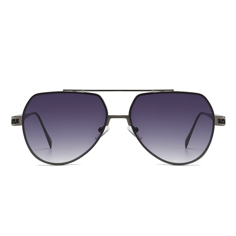 Damen Designer-Sonnenbrille im stilvollen, geschwungenen Metallrahmen Brehn
