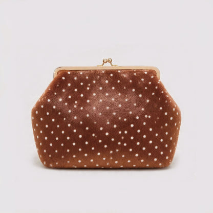 Polka Dot Fell Handtasche