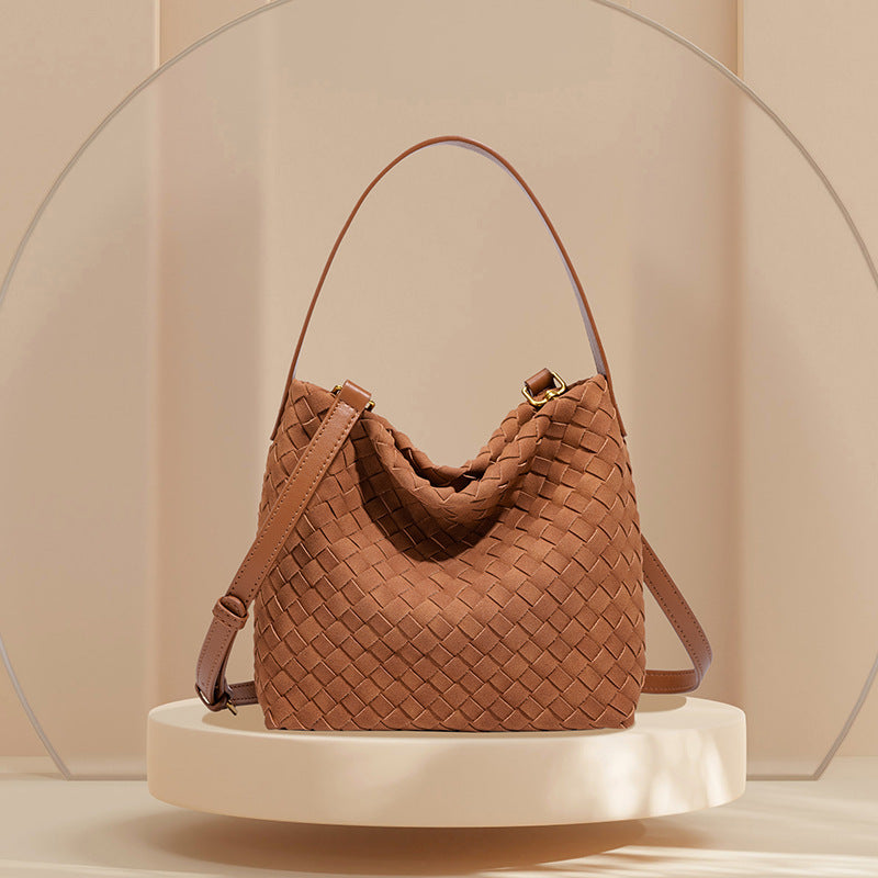 Texturierte vegane Leder-Crossbody-Tasche Brehn