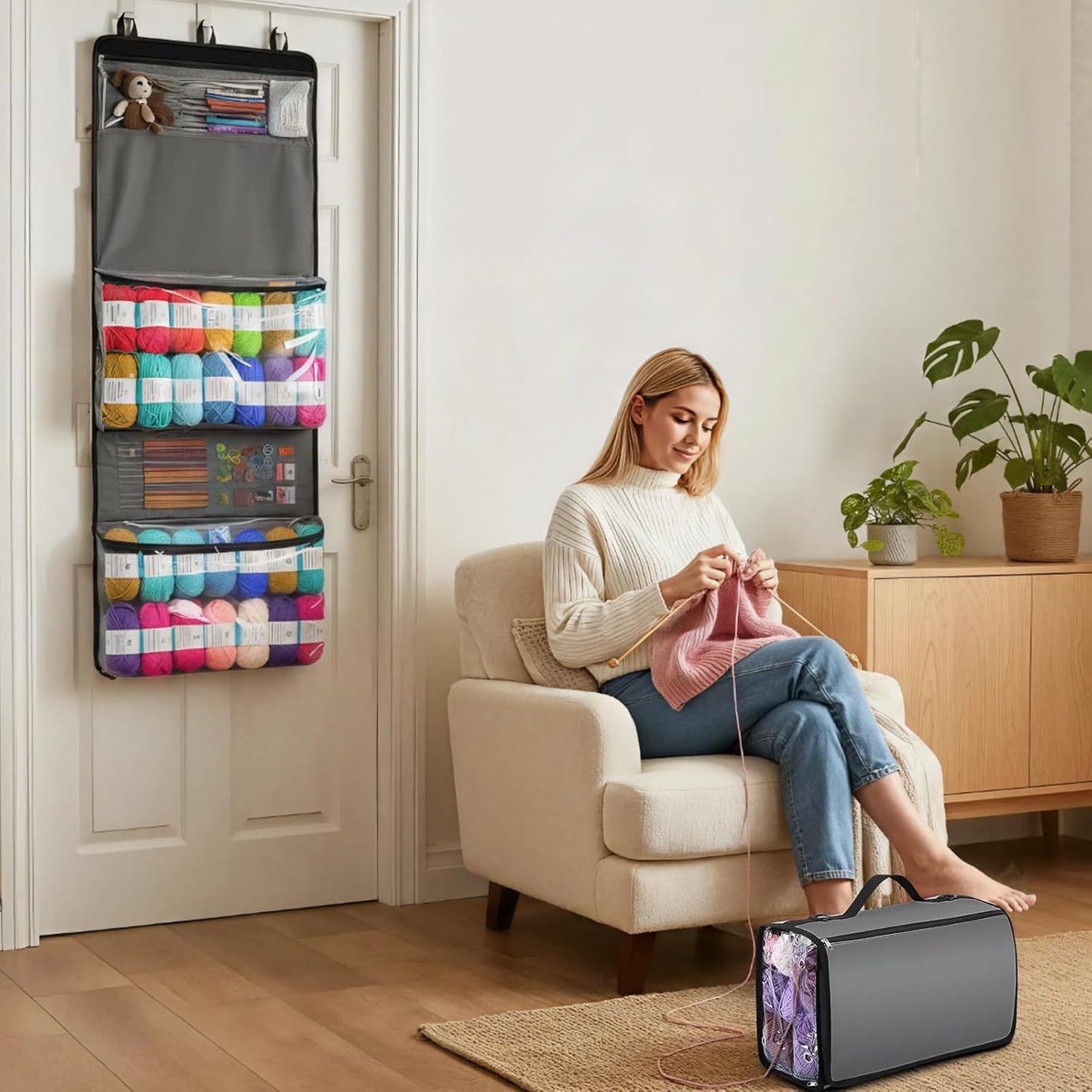 Kreative Woll-Organizer-Tasche Brehn