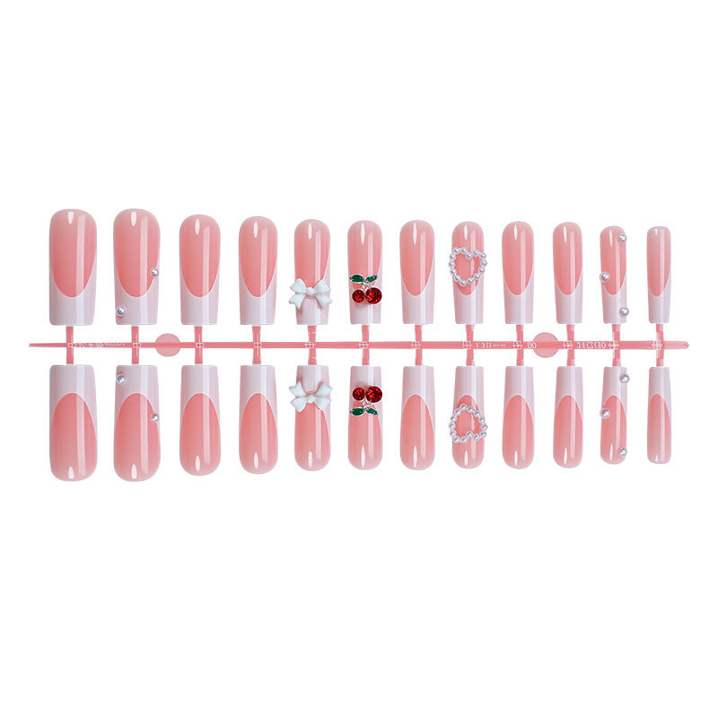 Dekoratives 3D Verziertes Press-On Nagelset Brehn