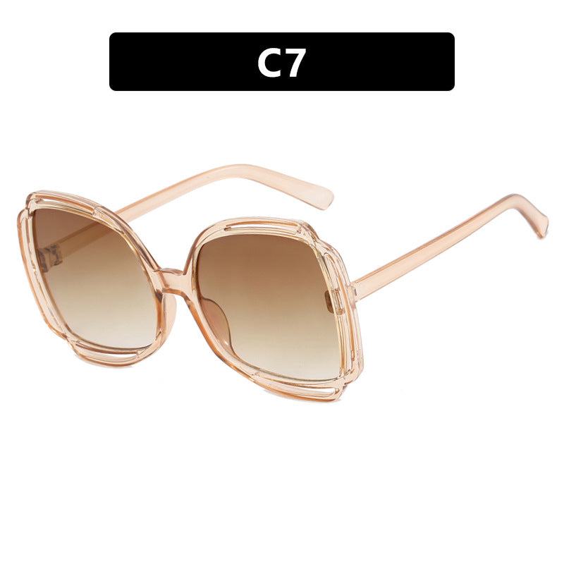Damen oversized Sonnenbrille im modischen Retro-Design Brehn