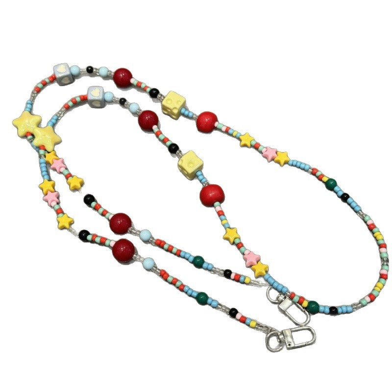 Bunte Perlenbrille Kette Brehn