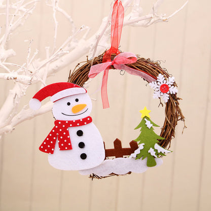 Filz Schneemann Weihnachtskranz Brehn