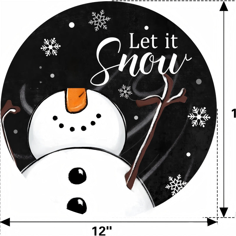 Dekoratives Holzschild mit Wintermotiven Brehn