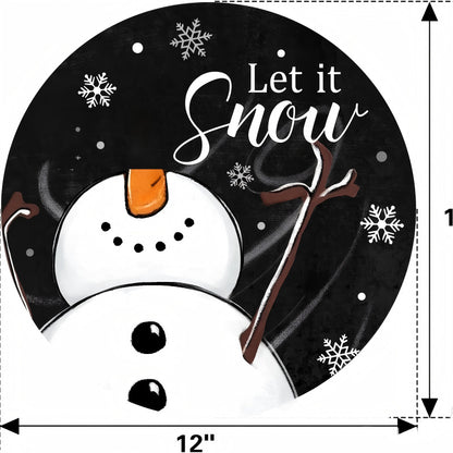 Dekoratives Holzschild mit Wintermotiven Brehn