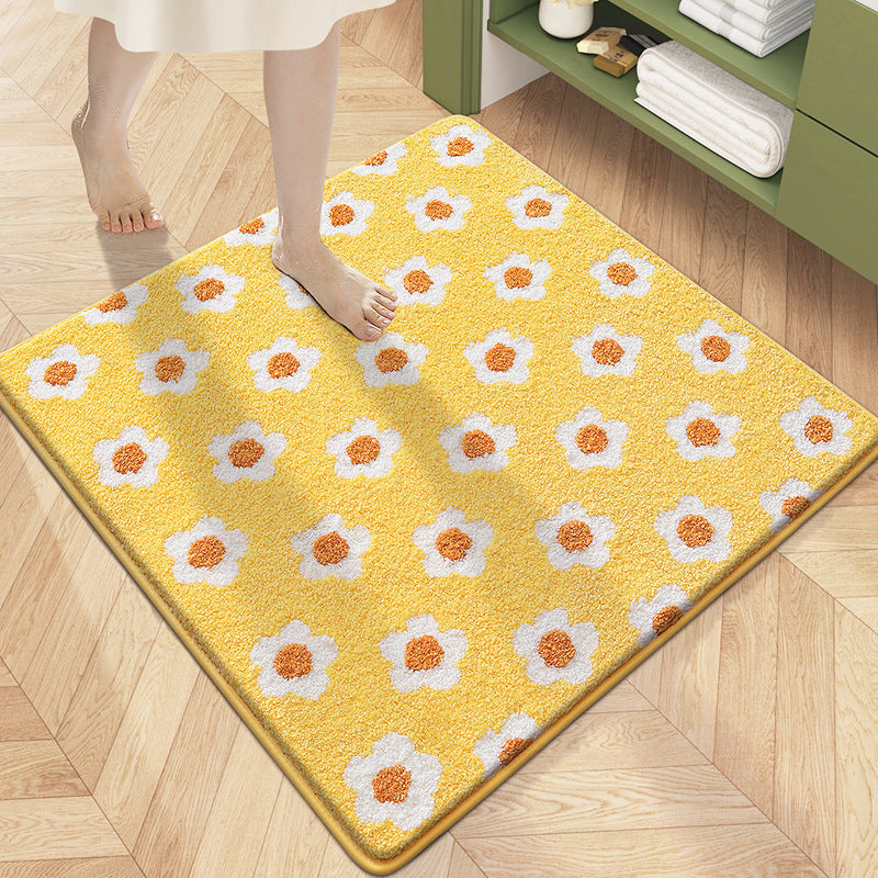 Blumenmuster Plush Badeteppich Brehn