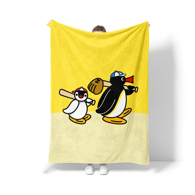 Lustige Illustrierte Pinguin Plüsch-Wurfdecke