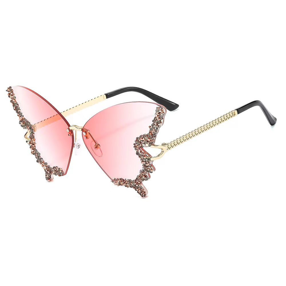 Damen extravagante Flügel-Sonnenbrille Brehn