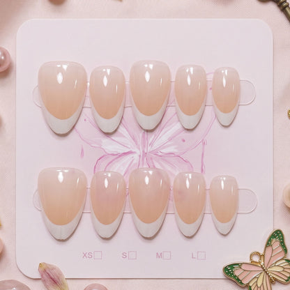 Premium French Tip Press-On Nägel