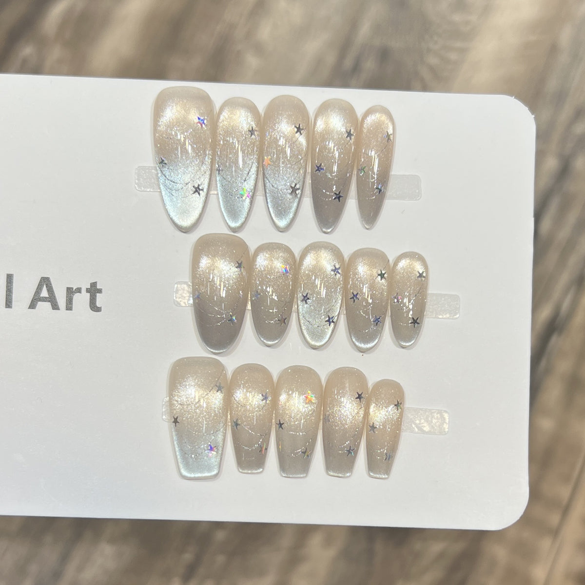 Cosmic Star-Accent Press-On Nail Set Brehn