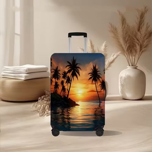 Unisex nan elastische Kofferhülle mit vulkanischem Lava-Marmordesign, dehnbarer Schutzüberzug für Trolley Brehn