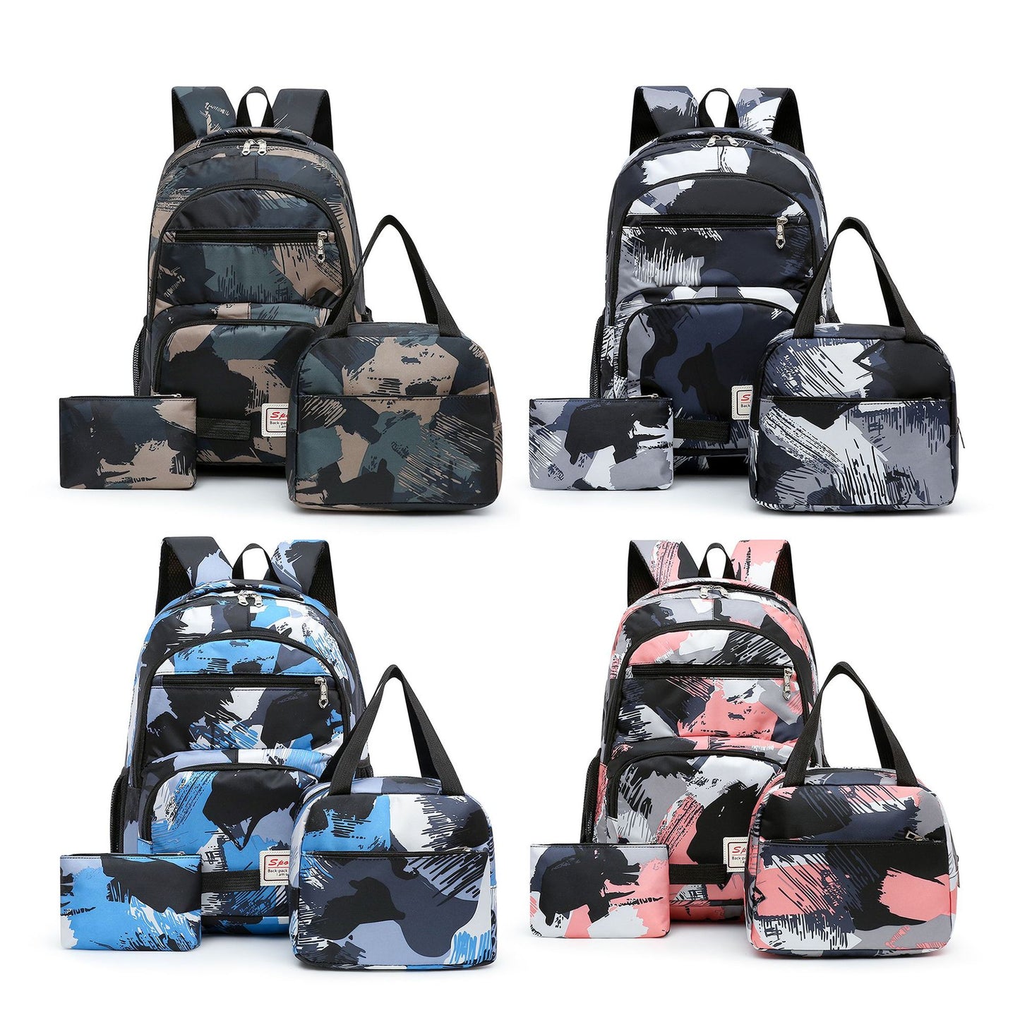 Trendiger Rucksack mit Isolierter Lunchbox und Federmäppchen Brehn