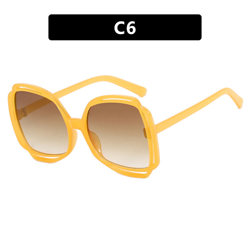 Damen oversized Sonnenbrille im modischen Retro-Design Brehn