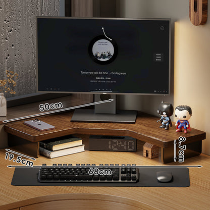 Eck-Desktop-Monitorständer mit integriertem Unterregal-Speicher und Kabelmanagement