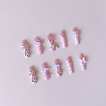 Kunstnagelset mit verspieltem 3D-Design Brehn