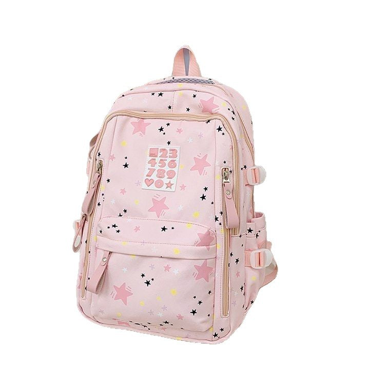 Verspielter Rucksack mit Sternenmotiven und Praktischen Funktionen Brehn