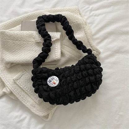 Texturierte Gestrickte Schulterhandtasche