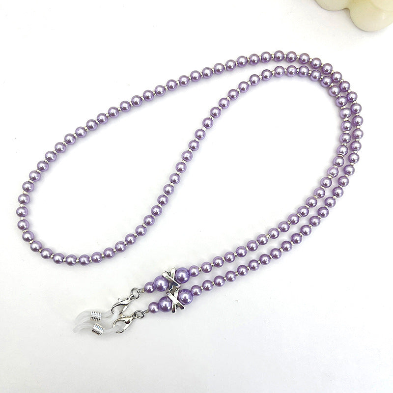 Elegante Perlenbesetzte Brillenband Brehn