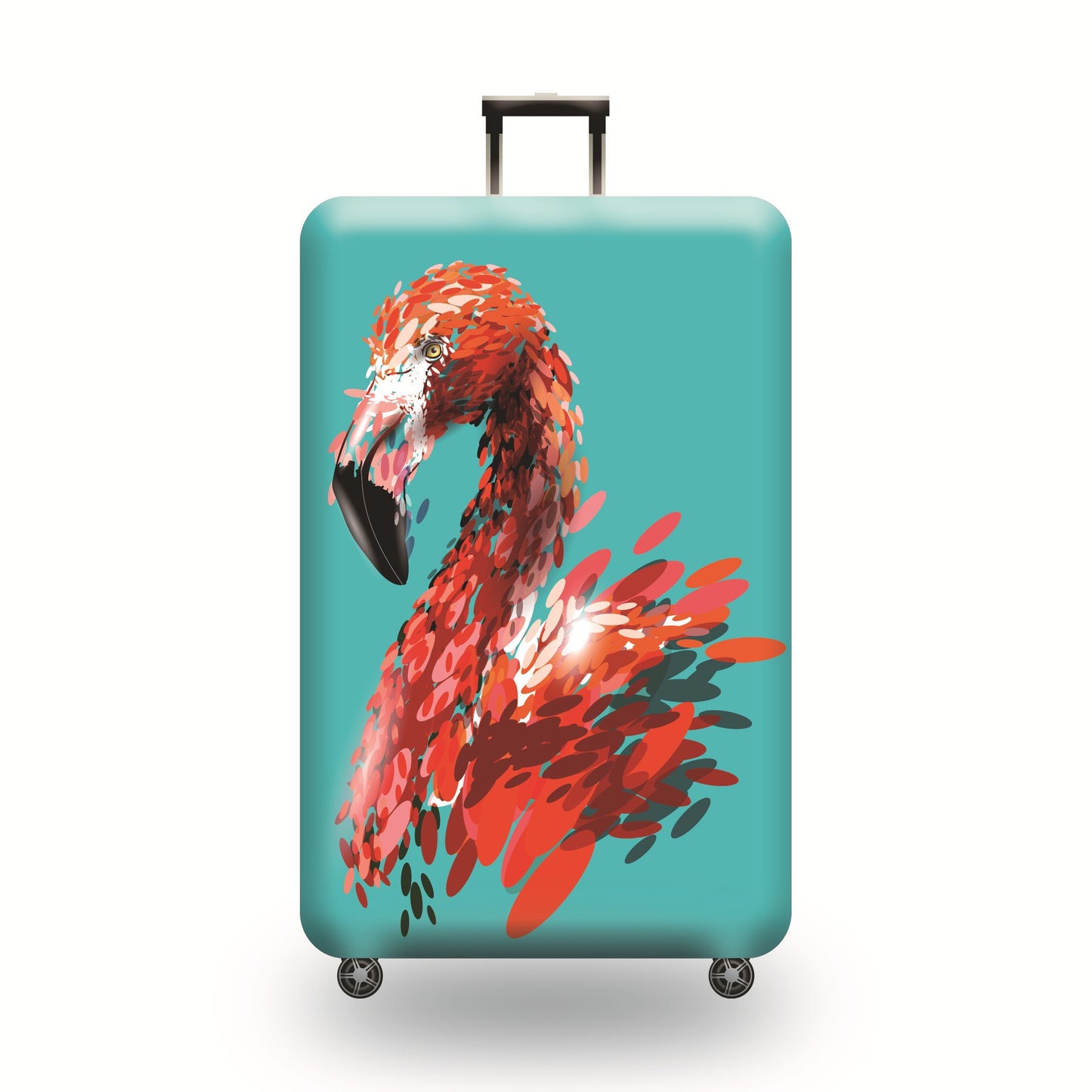 Unisex Hartschalenreisekoffer mit künstlerischem Flamingo-Motiv Brehn