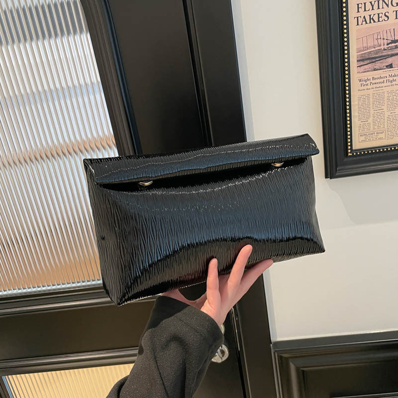 WoGlossy Texturiert Clutch Geldbörse Brehn