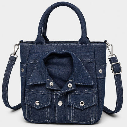 Denim-Style Tote Bag