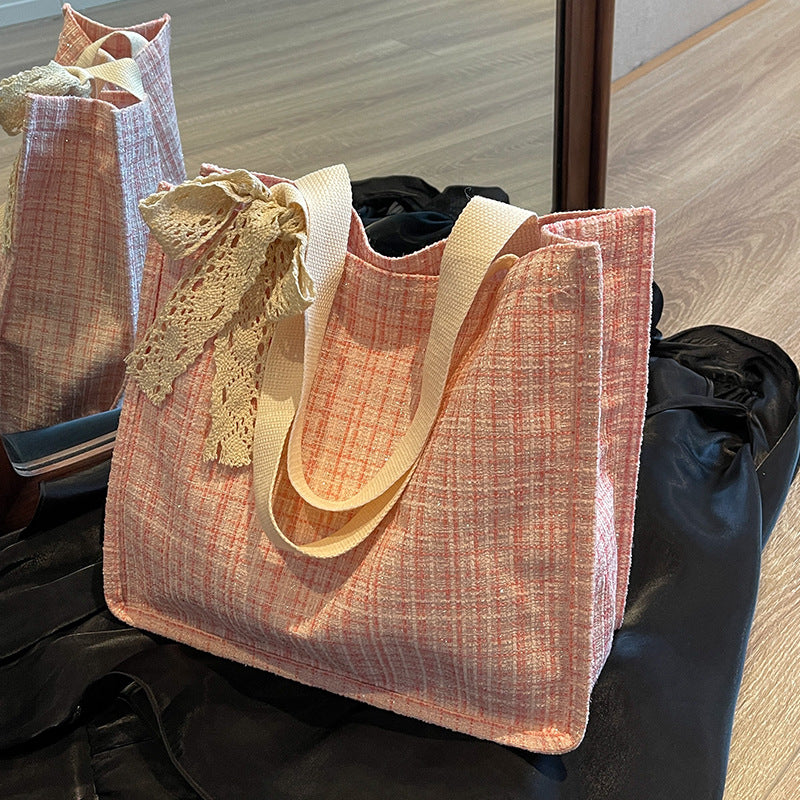 Spitzen-Detail Strukturierte Tote Bag