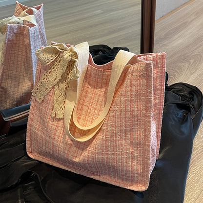 Spitzen-Detail Strukturierte Tote Bag