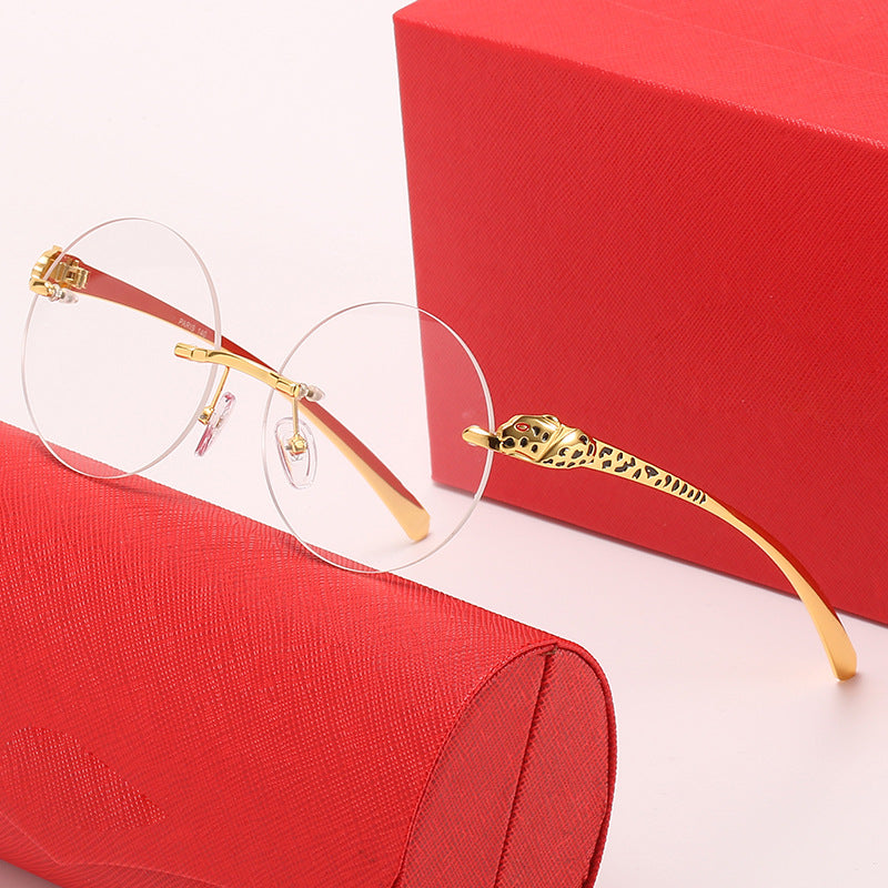 Damen runde Sonnenbrille mit luxuriösen Akzenten und schützendem UV-Schutz Brehn
