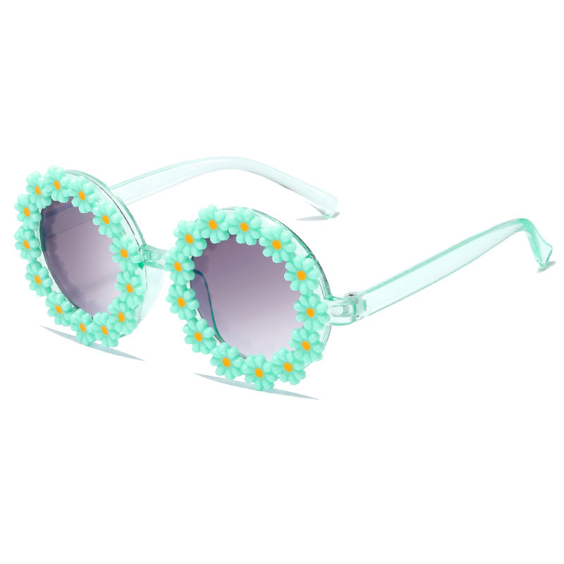 Damen stylische Sonnenbrille mit floralen Applikationen Brehn