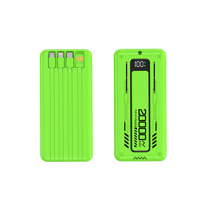 Tragbare Powerbank mit Integriertem Kabelmanagement und Digitaler Anzeige Brehn