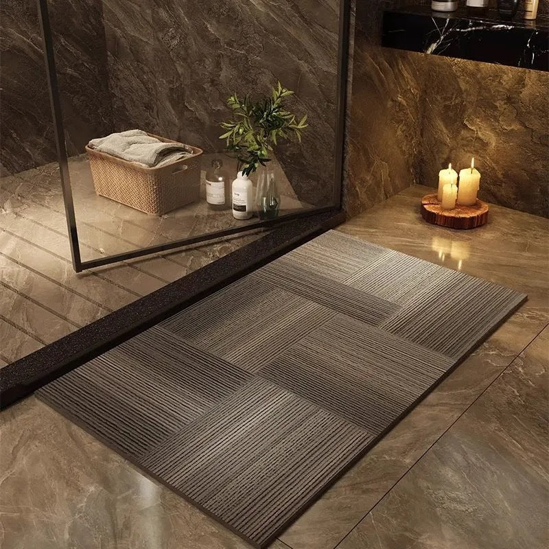 Moderne geometrische Badmatte Brehn