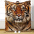 Tiger Print Plush Wurfdecke